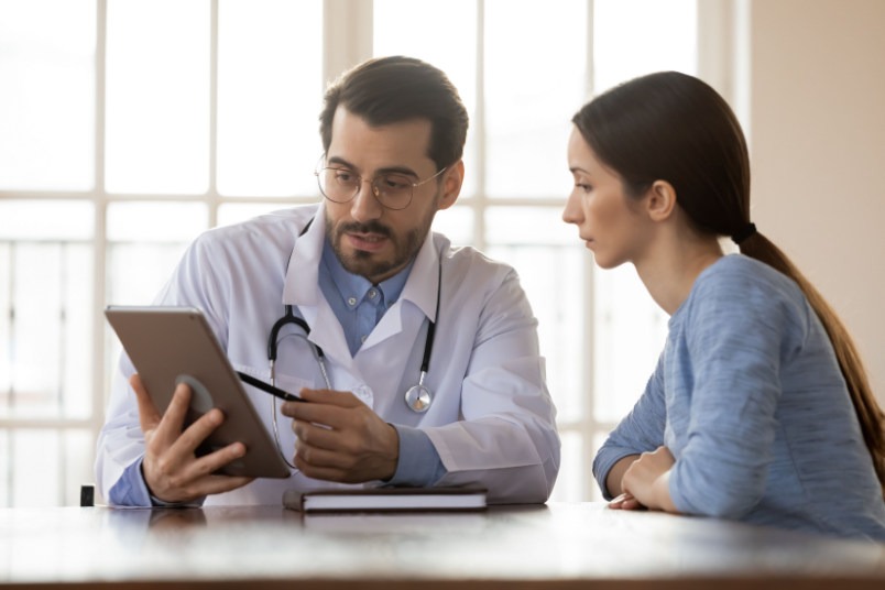 Doctor Giving Instructions on How to Self-Inject - AndroNeo Hospitals