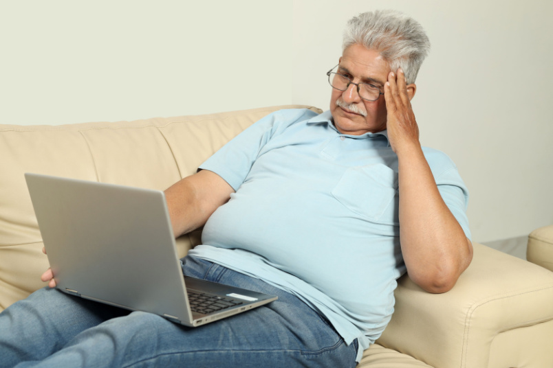 Unhappy Male sitting - AndroNeo Hospital